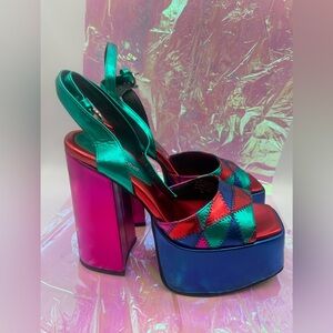 Jeffrey Campbell Seventyone Patchwork Platforms